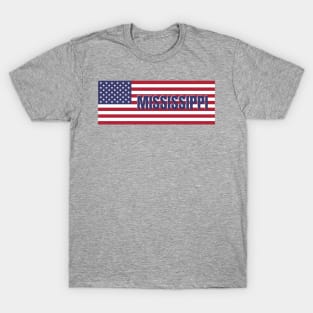 Mississippi State in American Flag T-Shirt